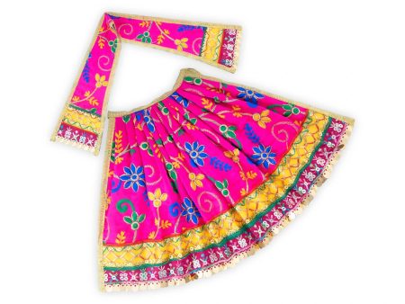 Amman Pavadai - 8 x 15 Inches | Mata Dress  Devi Vastra  Mata Poshak for Deity  Assorted Colour For Sale