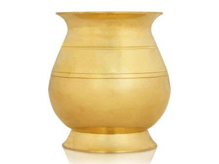 Lota - 4 x 3 Inches | Brass Chombu  Kalash Pot for Pooja  180 Approx Discount