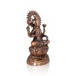 Lakshmi Idol Sitting On Lotus - 24 x 12 Inches | Copper Oxidised Laxmi Idol  Laxmi Murti for Pooja  4.340 Kgs Hot on Sale