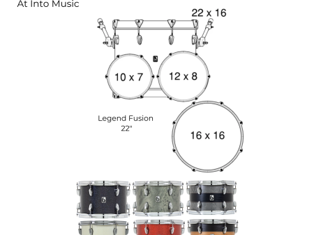 British Drum Company Legend Ultra Series 22  Fusion Drum Kit Fashion