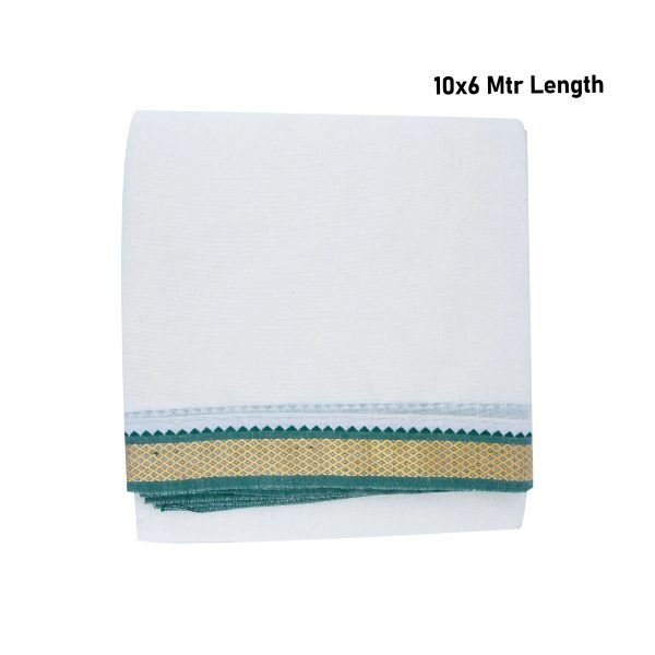 Veshti - 10 x 6 Muzham | Half White Vesti  Dhoti for Men Hot on Sale