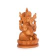 Ganesh Murti - 8 x 5.5 Inches | Wooden Statue  Ganapati Idol Sitting On Kamal Base  Vinayagar Statue for Pooja Online Hot Sale