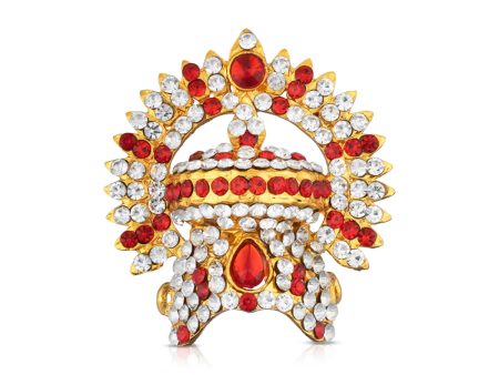 Half Stone Kireedam With Arch - 2 x 1.75 Inches | Half Crown  Stone Kiridam  Half Mukut for Deity Hot on Sale