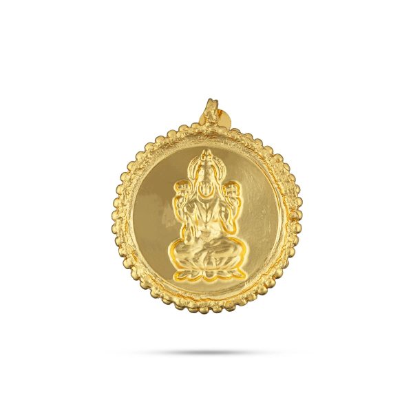 Gold Polish Dollar - 1.25 x 1 Inches | Gold Polish Pendant  Gold Polish Locket for Women Discount