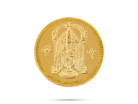 Pooja Coin With Box - 2.75 x 1 Inches | Gold Polish Puja Coin for Home Cheap