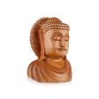 Buddha Bust Statue - 6 x 5 Inches | Wooden Statue  Buddha Idol  Buddha Murti for Pooja For Sale