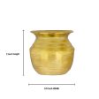 Brass Lota - 3 x 3.5 Inches | Kalash  Pooja Pot  Chombu for Home  150 Gms Approx For Cheap