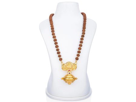 Rudraksha Mala With Somaskandar Pendant - 23 Inches | 10 mm  80-85 Beads Ruthratcham Malai for Meditation Sale