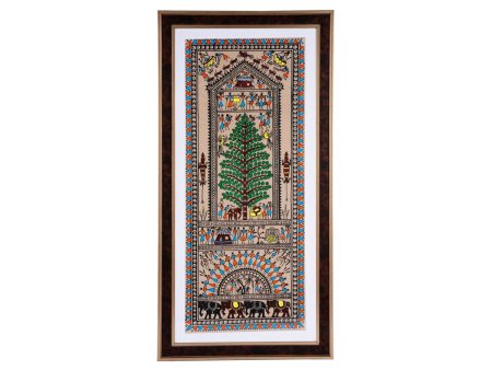 Pattachitra Painting Frame - 22 x 12 Inches | Tribal Design Patachitra Painting  Hand Painted Frame for Home Online now