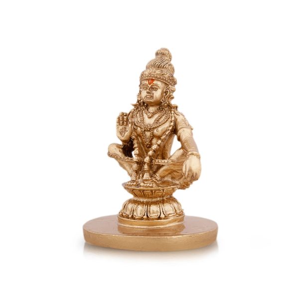 Ayyappan Statue - 2.5 x 1.75 Inches | Resin Statue  Ayyappa Idol  Ayyappan Vigraham for Pooja Online Sale