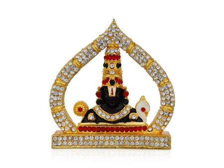 Balaji Murti With Arch - 2.5 x 2.5 Inches | Multicolour Stone Balaji Idol  Gold Polish Balaji Statue for Car  50 Gms For Cheap