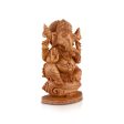 Ganesh Murti - 8 x 4.5 Inches | Vinayagar Statue  Wooden Statue  Flat Ganpati Statue for Pooja Online