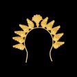 Hair Arch - 3.5 x 3.5 Inches | Shankh Design Hair Accessory  Gold Polish Jewellery for Deity For Sale