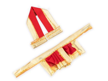 Panchakacham - 1 x 2 Inches | Satin with Jari Border Dhoti  Panchakajam for Deity  Assorted Colour Discount