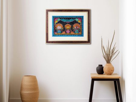 Pattachitra Painting Frame - 17 x 13 Inches | Puri Jagannath Hand Painted Frame  Patachitra Painting for Home Online Sale