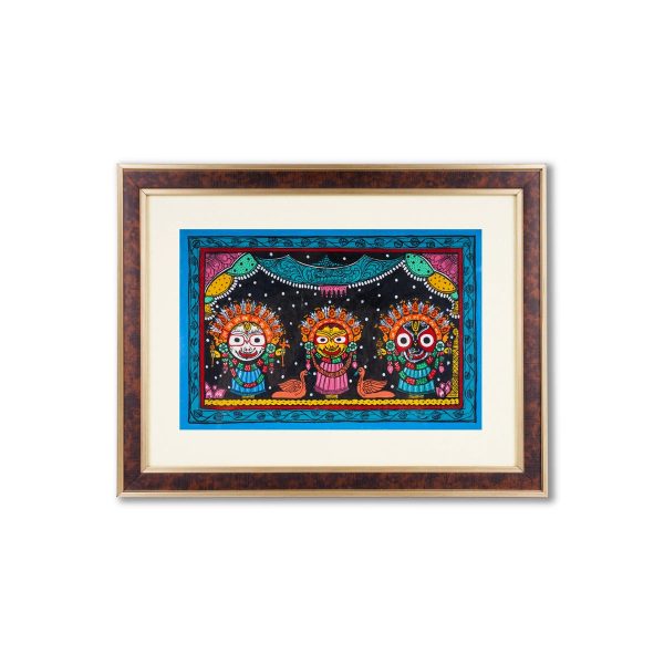 Pattachitra Painting Frame - 17 x 13 Inches | Puri Jagannath Hand Painted Frame  Patachitra Painting for Home Online Sale