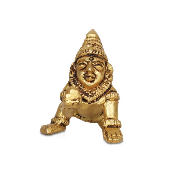 Crawling Krishna Murti - 1.5 x 1 Inches | Antique Brass Idol  Crawling Krishnan Statue for Pooja  40 Gms Approx For Cheap