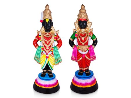 Pandurangan Ragumayi Paper Mache Golu Bommai Pair - 28 x 9 Inches | Giri Golu Doll  Navaratri Golu Bomma Gombe Discount