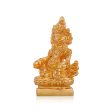 Kuber Statue Sitting On Flower Base - 3.5 x 2 Inches | Gold Polish Kubera Statue  Kuber Murti for Pooja  320 Gms For Discount