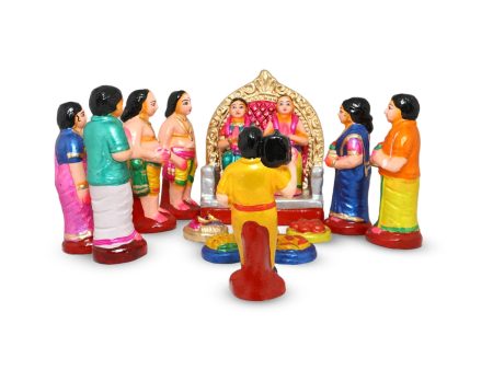 60th Marriage Clay Golu Bommai Set - 7 x 5.5 Inches | Giri Golu Doll  Navaratri Golu Bomma  Gombe  Bommai Online Hot Sale