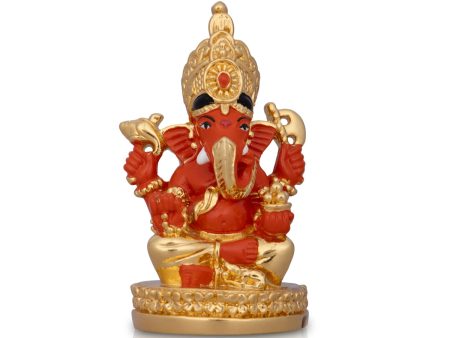 Ganesh Murti - 3 x 2 Inches | Ceramic Sculpture  Ganpati Murti  Vinayaka Statue for Pooja  75 Gms Approx For Cheap