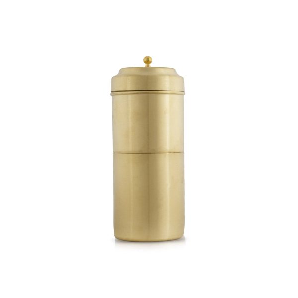 Filter Coffee Maker - 7 x 2.5 Inches | Brass Mat Polish Coffee Filter  Coffee Vessel for Home  310 Gms Approx Hot on Sale