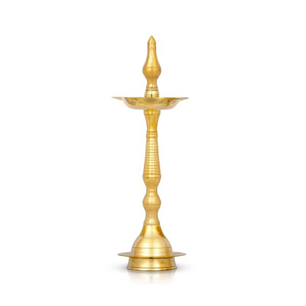 5 Face Kerala Vilakku - 16 x 5 Inches | Brass Kerala Kuthu Vilakku  Kerala Lamp for Pooja  780 Gms Approx Fashion