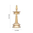 Kerala Vilakku - 10 x 4 Inches | Brass Deepam  Kerala Kuthu Vilakku  Kerala Lamp for Pooja  580 Gms Approx Sale