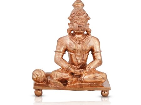 Anjaneya Statue Sitting On Chowki - 3.5 x 2.5 Inches | Panchaloha Statue  Hanuman Statue for Pooja  335 Gms Cheap