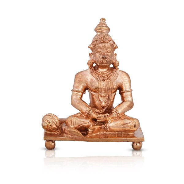 Anjaneya Statue Sitting On Chowki - 3.5 x 2.5 Inches | Panchaloha Statue  Hanuman Statue for Pooja  335 Gms Cheap