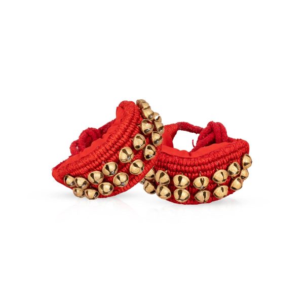 Brass Ghungroo - 9 x 2 Inches | Dance Salangai  2 Line Anklet for Bharatanatyam Online now