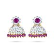 Stone Earring Pair - 1 Inch | Stud Earring  Stone Karnapathiram for Deity  5 Gms Approx Online Sale