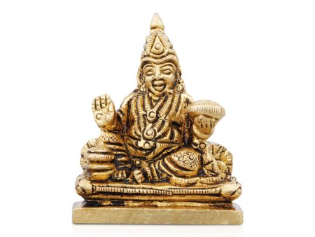 Kuber Murti - 2 x 1.5 Inches | Antique Brass Idol  Kubera God Statue for Pooja  160 Gms Approx on Sale