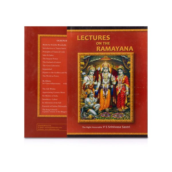 Lectures On The Ramayana - English | by V. S. Srinivasa Sastri  Hindu Puran Book For Sale