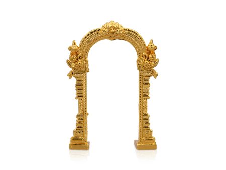 Gold Polish Arch - 1.5 x 1 Inches | Thiruvachi  Prabhavali for Idols Online