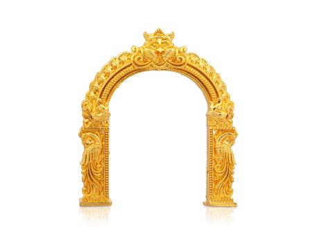 Gold Polish Arch - 3 x 2.5 Inches | Thiruvachi  Prabhavali for Idols Discount