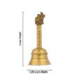 Brass Hand Bell - 6 x 1.25 Inches | Brass Bell  Nandi Handle Pooja Bell for Home  400 Gms Approx on Sale