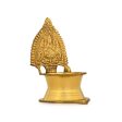 Kamakshi Vilakku - 3.5 x 2.5 Inches | Brass Lamp  Gold Polish Kamatchi Deepam for Pooja  60 Gms Approx Online Sale