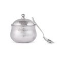 Ghee Pot With Spoon - 4 x 4.5 Inches | Stainless Steel Storage Box With Lid  Storage Container for Home  310 Gms Supply