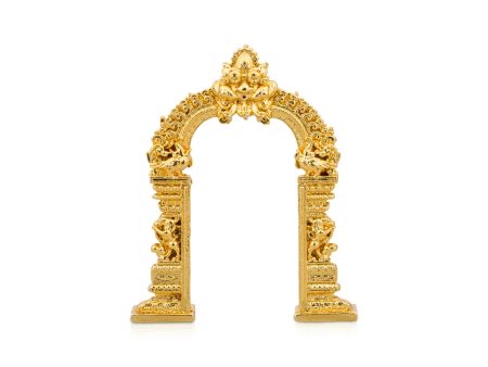 Gold Polish Arch - 2 x 1.5 Inches | Thiruvachi  Prabhavali for Idols Online now