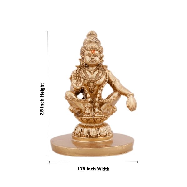 Ayyappan Statue - 2.5 x 1.75 Inches | Resin Statue  Ayyappa Idol  Ayyappan Vigraham for Pooja Online Sale