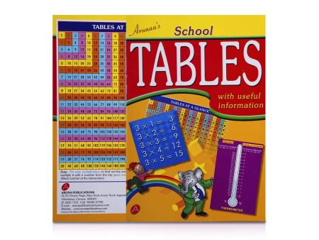 Arunaa’s School Tables With Useful Information - English | Educational Book Supply