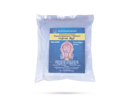 Siththar Khadi Special Javvadhu Pasunchanam Vibhuti - 250 Gms | Viboothi  Bhasma  Thiruneeru Pouch for Pooja Supply