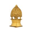 Kamakshi Vilakku - 3.5 x 2.5 Inches | Brass Lamp  Gold Polish Kamatchi Deepam for Pooja  60 Gms Approx Online Sale