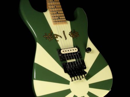 Used 2010 Charvel Custom Shop San Dimas Electric Guitar Rising Sun Green with Gold Leaf Letters Sale