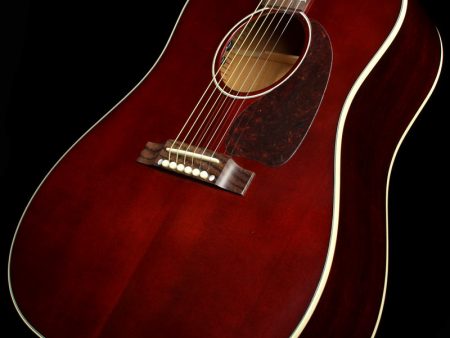 Used Gibson Montana J-45 Standard Limited Edition Acoustic Guitar Wine Red For Sale