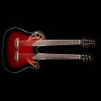 Ovation Elite Doubleneck CSE225 Acoustic Guitar Ruby Red Burst Sale