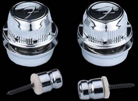 Fender  F  Straplocks with Buttons (Chrome) Supply