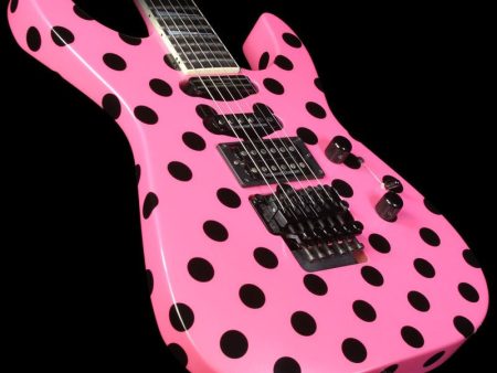 2013 Used Jackson Custom Shop Soloist Electric Guitar Pink with Polka Dots Hot on Sale