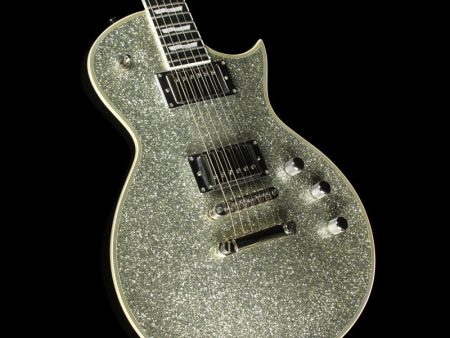 Used 2011 ESP Eclipse II Electric Guitar Silver Sparkle For Sale